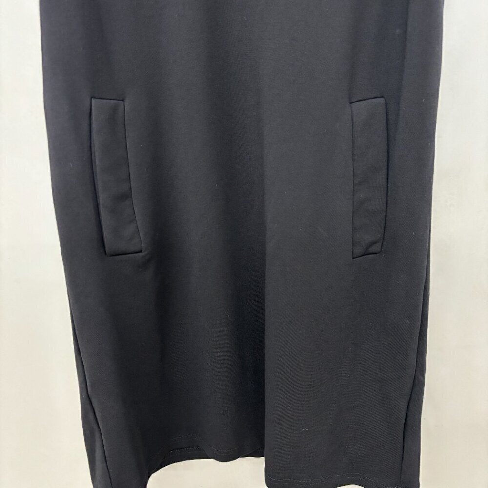 L.B.P.Y Black Classic Corpo Uniform Pinafore Pockets Midi Size M - Picture 5 of 8